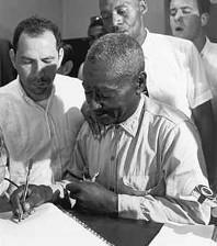 Voting Laws Change The Voting Rights Act was signed by President Johnson in 1965.