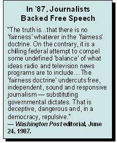 The Demise of the Fairness Doctrine Fairness Doctrine Required stations to: Air and engage in controversial-issue programs affecting their communities