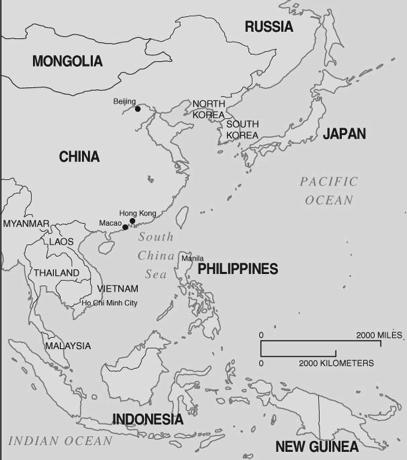 north and an American zone in the south. Taiwan was restored to China.