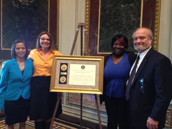 Coalition to Abolish Slavery & Trafficking received the Presidential Award for Extraordinary Efforts to Combat Trafficking in Persons.