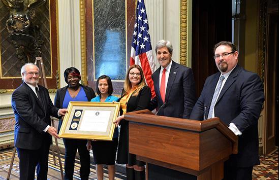 Los Angeles-based Coalition to Abolish Slavery & Trafficking (CAST) is the first non-profit organization to receive the Presidential Award for Extraordinary Efforts to Combat Trafficking in Persons.