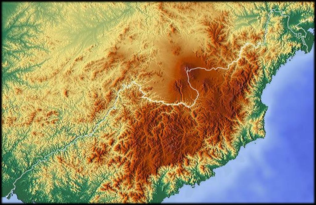 The China-North Korea Frontier 1,416 Kilometers China Jilin Province Yanbian
