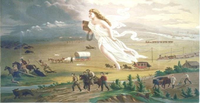 Westward Expansion Factors That Encouraged Westward Expansion: 1. Manifest Destiny: The belief that America had the God-given right to expand across the continent from sea to shining sea 2.