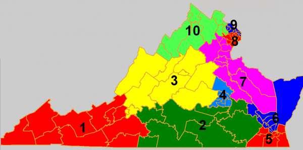 State Senate Districts (Four seats) (Prev. Numbers) Pop. Partisan (Dem.)* Black VAP* 1 1,2,3,4,5,6,7,8,9,10 807,447 41.76% 5.89% 2 14,16,23,22,60,61,75,63,66,62 801,943 45.20% 32.