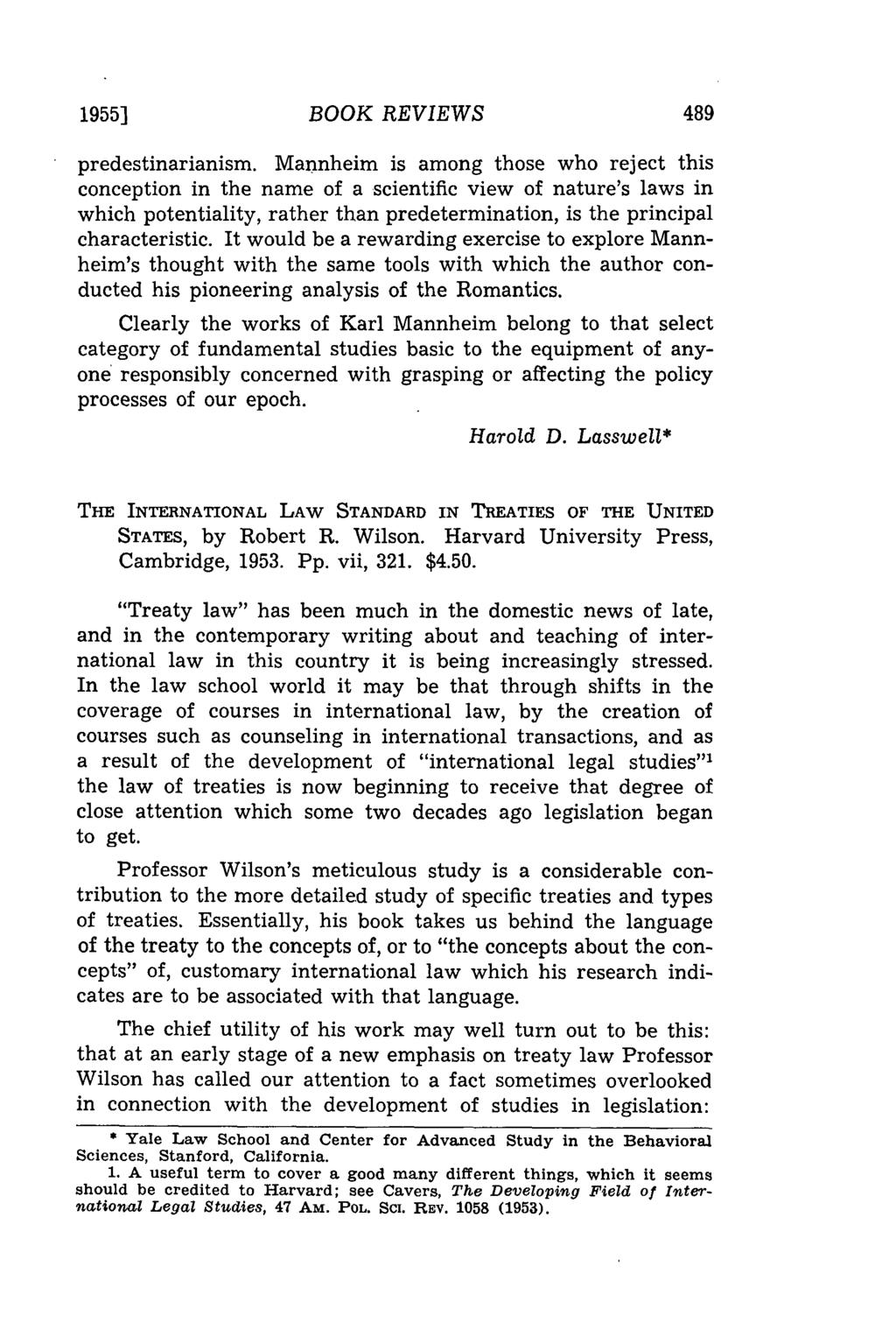 1955] BOOK REVIEWS predestinarianism.