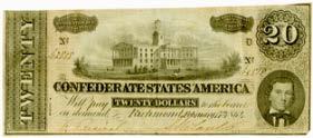 Confederate currency with Alexander H.