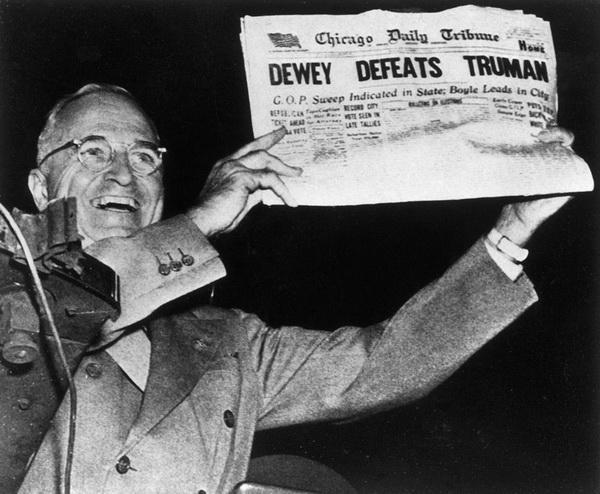 Truman wins, with support from: organized labor Jewish and