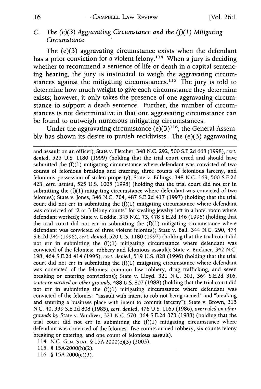 Campbell. CAMPBELL Law Review, LAW Vol. 26, Iss. 1 [2004], Art. 1 REVIEW [Vol. 26:1 C.