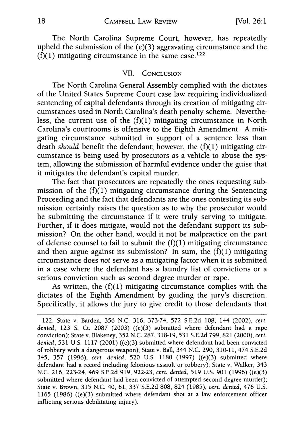 Campbell Law Review, Vol. 26, Iss. 1 [2004], Art. 1 CAMPBELL LAW REVIEW [Vol.