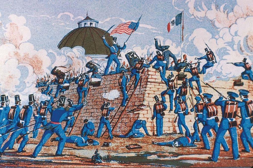 American troops fought on Mexican soil often during the war. Marines landed at Veracruz and easily took the city.