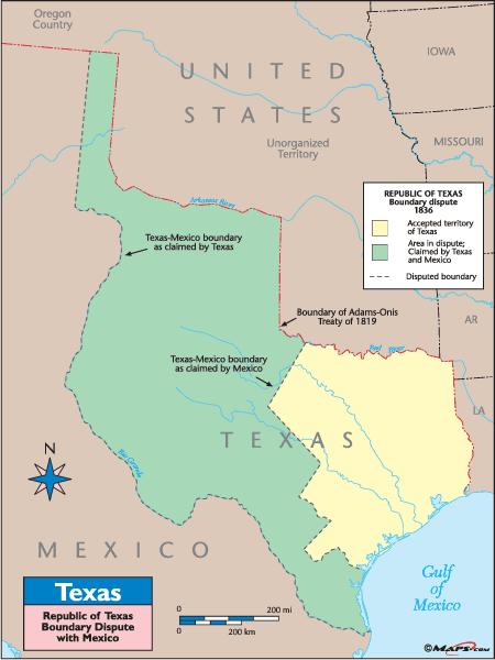Fighting Breaks Out First, Mexico claimed that the Nueces River marked the boundary between Texas and Mexico. The U.S.