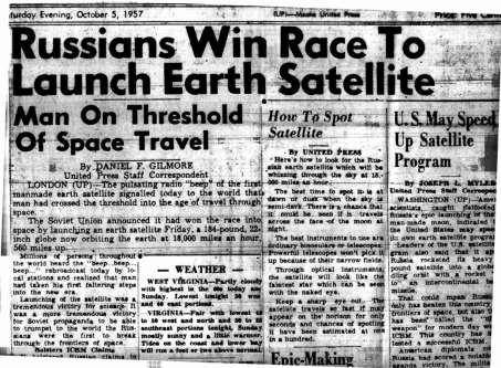 Cold War Blasts into Space October 1957 USSR launches the Sputnik I satellite into space Official