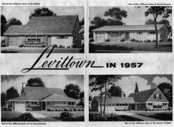 centers to suburbs William Levitt leader in the mass production of