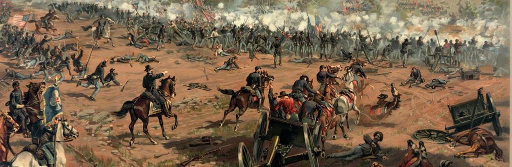 Gettysburg (July 1-3, 1863) In the summer of 1863, Lee once again led his armies into Union territory, drawing the Union army into a battle near Gettysburg, PA. Bloodiest battle ever on American soil.