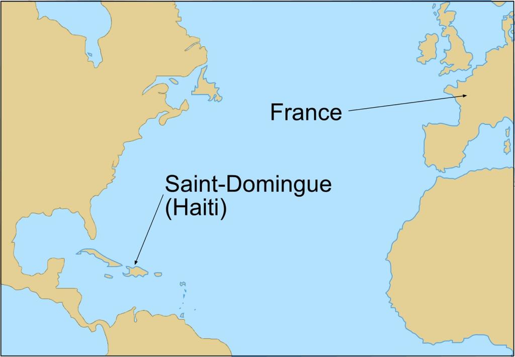 Haiti (Saint Domingue), was a French colony in the Caribbean, which was one of the world s largest producers of sugar and contained