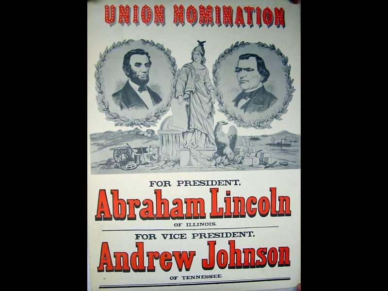 In 1864, when he ran for reelection,