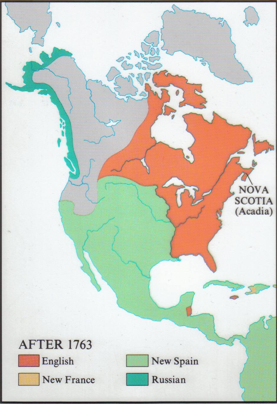 By the end of the war, England had complete control over North America. New France was now a British Colony, and France s presence in North America was reduced to three very small islands.