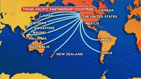 5 Trans-Pacific Partnership Adopted in December 2015 by Australia, Brunei, Canada, Chile, Japan, Malaysia, Mexico, New Zealand, Peru, Singapore, Vietnam and the USA. Negotiations had run from 2008.