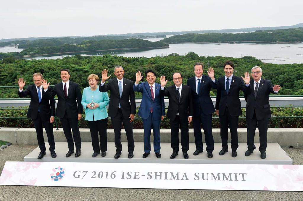 Chapter 1 Initiatives of Japan as the G7 Presidency Leaders participating in the G7 Summit, held in Ise-Shima, Mie Prefecture in May 2016. 2016 marked the sixth G7 presidency of Japan.