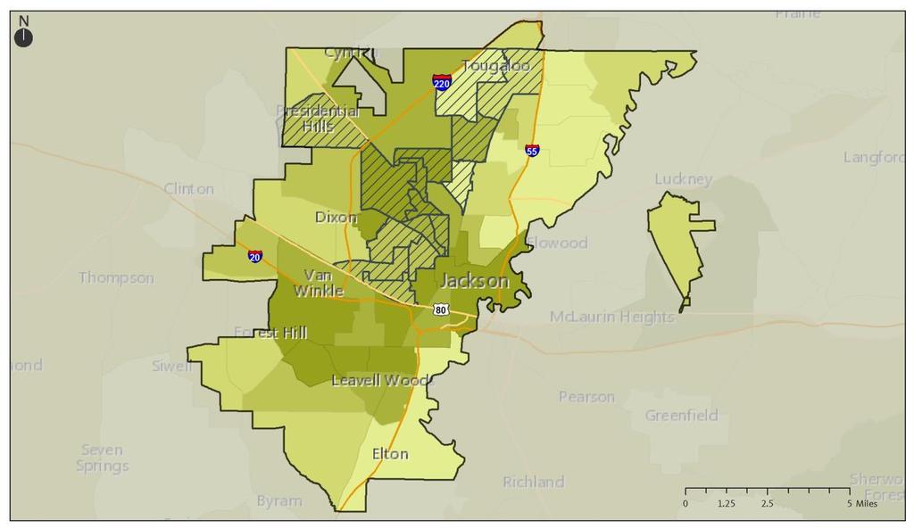 An Equity Profile of Jackson PolicyLink and PERE 33 Economic vitality Many neighborhoods in Jackson have high unemployment Knowing where high-unemployment communities are located in the city can help