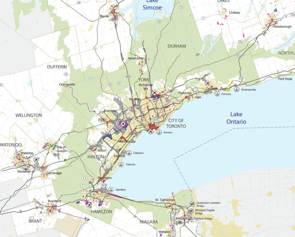 Over ¾ of jobs within the GGH are located within the Greater Toronto and Hamilton Area and almost 1/3 (28%) are focused within four large employment zones within and ringing the City of Toronto: