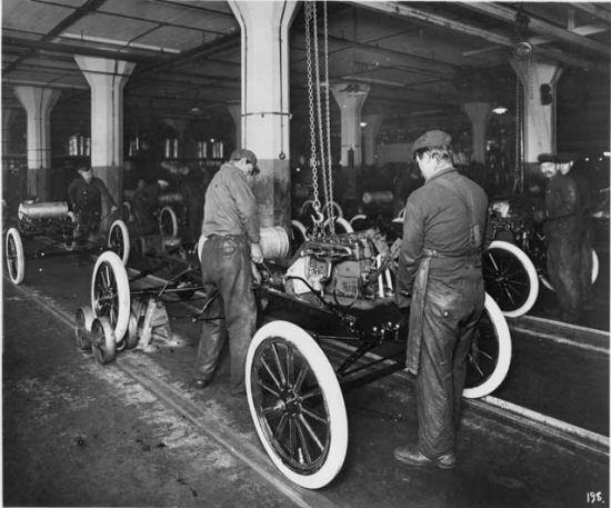 by end of WWII Henry Ford and Fordism Mass production 1905