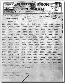 THE TIDE TURNS January 1917 Germany sends a coded telegram (known as the ZIMMERMAN NOTE) proposing an alliance between Germany and Mexico Germany promised Mexico they would