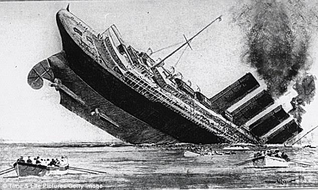 In May 1915, the British cruise liner Lusitania was sunk by the German U-boat U-20 off the