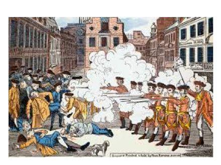 March 5, 1773; a Colonial crowd slung snowballs at British soldiers; the