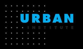 A BOUT THE URBAN INSTITU TE The nonprofit Urban Institute is a leading research organization dedicated to developing evidence-based insights that improve people s lives and strengthen communities.