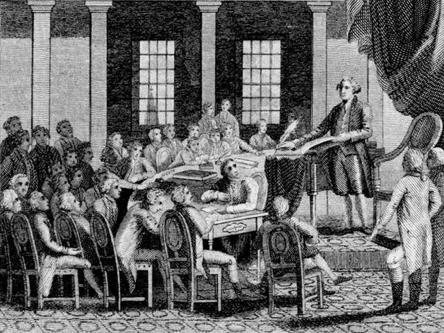 -May 1787 Philadelphia Met in Independence Hall in Philadelphia George Washington leader -12 of 13 states Rhode Island absent Feared a strong central government -55 Delegates Many leaders missing In