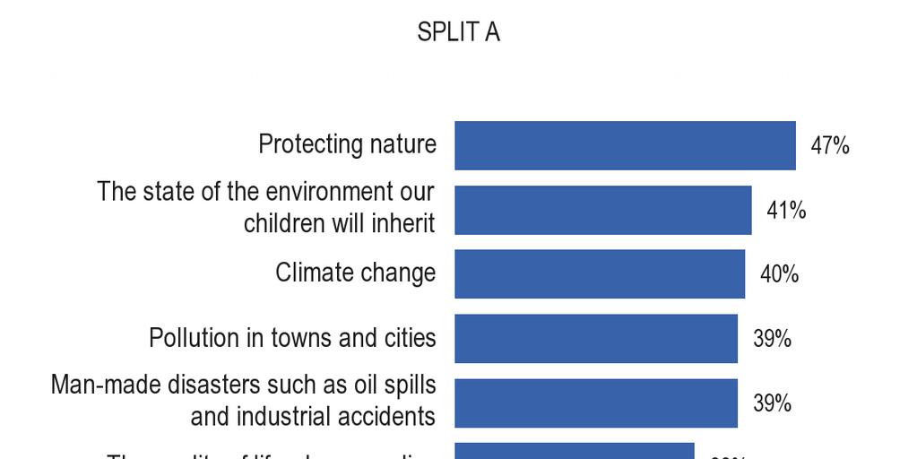 2. EUROPEANS SEE ENVIRONMENTAL PROBLEMS AS DIVERSE RANGE OF ISSUES This section of the survey deals with the concept of the term: the environment and in particular the associations European citizens
