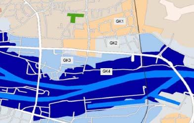 Flood risk map for insurance Jos van Alphen 18 GK1: very low risk ( < 1/200) GK2: low
