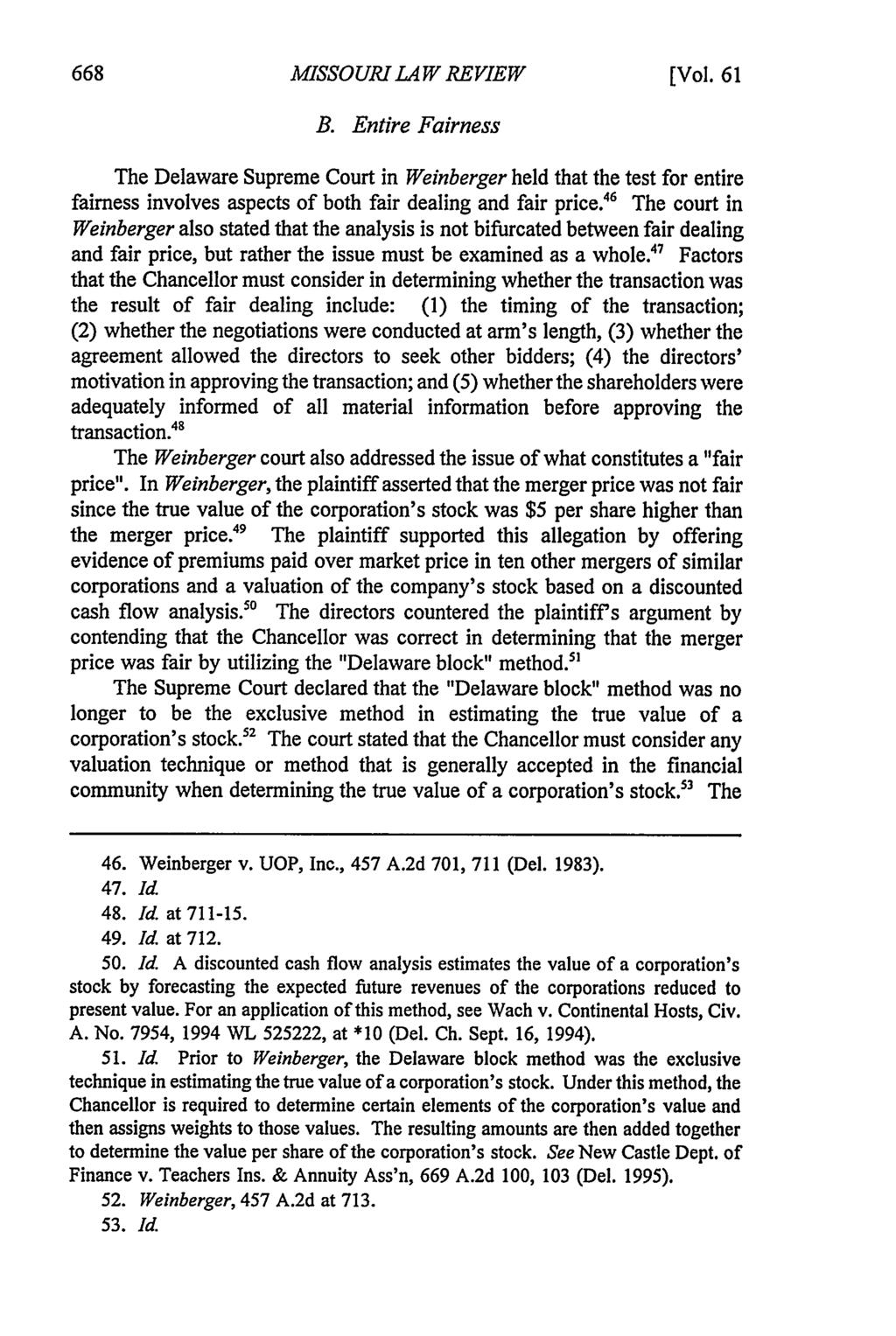 Missouri Law Review, Vol. 61, Iss. 3 [1996], Art. 6 MISSOURI LAW REVIEW [Vol. 61 B.