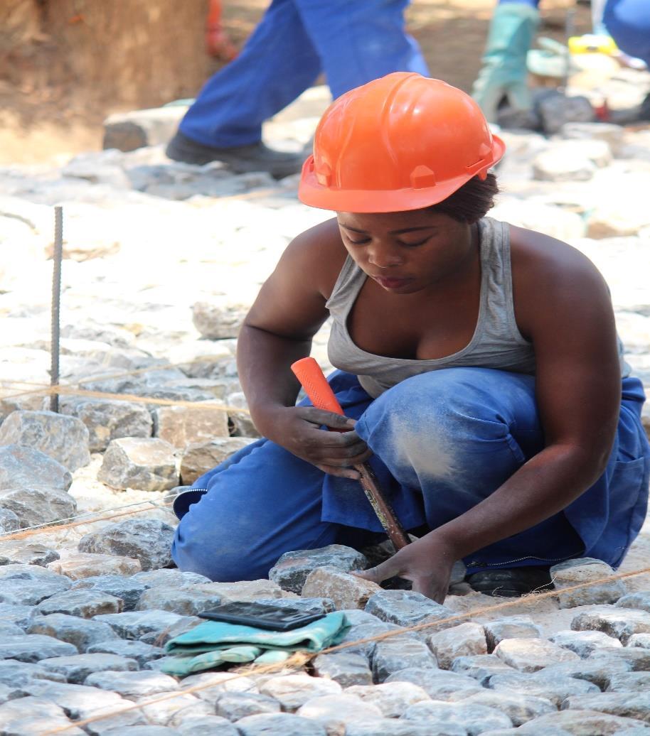Cobblestone Paving Technology - Sustainable Youth Employment The Government is excited about this initiative as it is a programme promoting tangible ways of value addition, a notion that has eluded