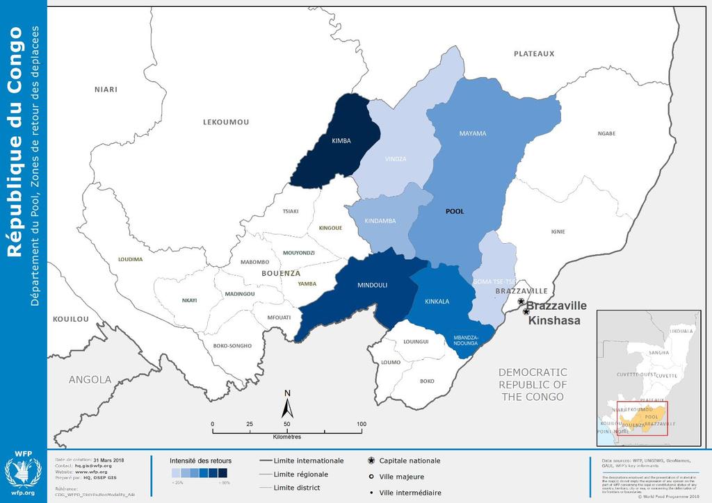 Republic of Congo: Pool Department Emergency Situation Report No. 5 4 First Steps to Consolidating Peace Following the recent approval of funding ($2.