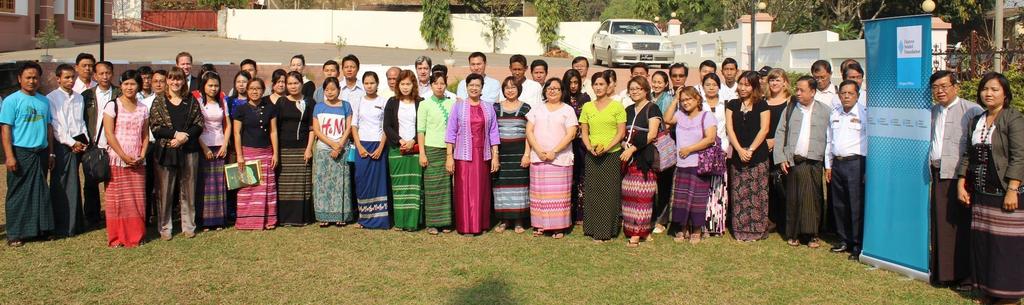 Overview of Hpa-An workshop February 2014 Over 70 participants from public and private sector, civil society and ethnic nationalities. Including various NGOs and the MPC.