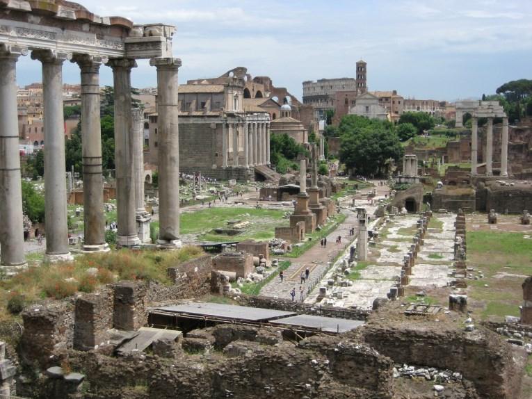 The Ancient Romans constructed roads of long lasting materials that could withstand heavy traffic and exposure to weather. These roads connected large areas of the country.