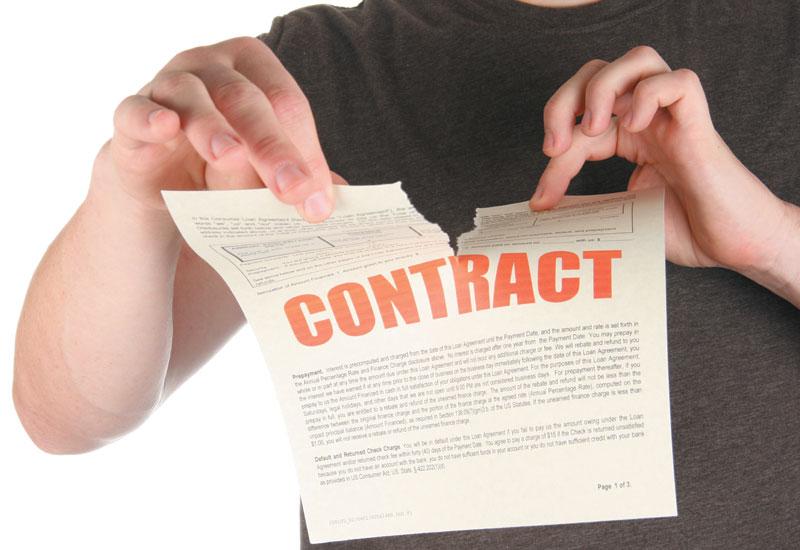 TERMINOLOGY Terminate contract brought to an end