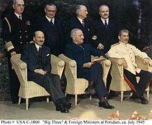 Potsdam Conference In Germany 1945.
