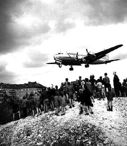 BERLIN AIRLIFT WHY: Because France, England and the United States unite their sections of Berlin into West Berlin. Once West Germany is created, Stalin closes all roads to Berlin.