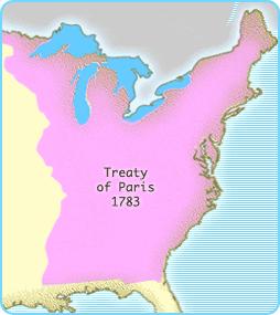 Treaty of Paris The treaty was signed on September 3, 1783. America gained independence. America s boundaries extended to the Mississippi R.