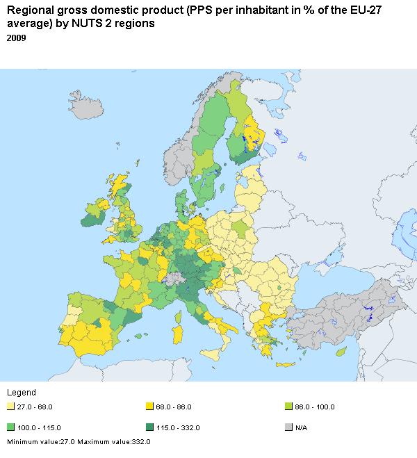 Regional disparities in the European Union Latvia has 5th largest regional disparities in EU-28 (dispersion of regional GDP per inhabitant in NUTS 3 regions) GDP per inhabitant difference among