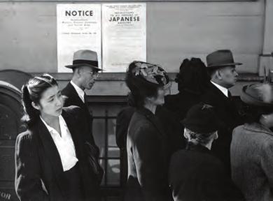 Chapter 27 Fighting the Good Fight in World War II, 1941-1945 809 Figure 27.14 Japanese Americans standing in line in front of a poster detailing internment orders in California.