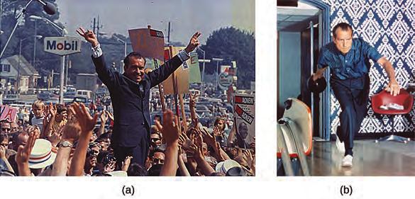 Chapter 30 Political Storms at Home and Abroad, 1968-1980 899 Figure 30.7 On the 1968 campaign trail, Richard Nixon flashes his famous V for Victory gesture (a).