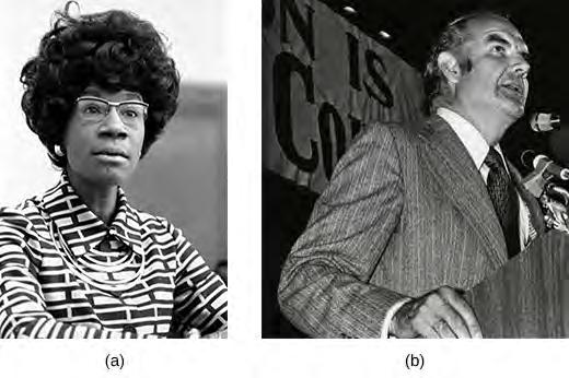 Chapter 30 Political Storms at Home and Abroad, 1968-1980 911 Figure 30.15 In November 1968, Shirley Chisholm (a) became the first African American woman to be elected to the House of Representatives.