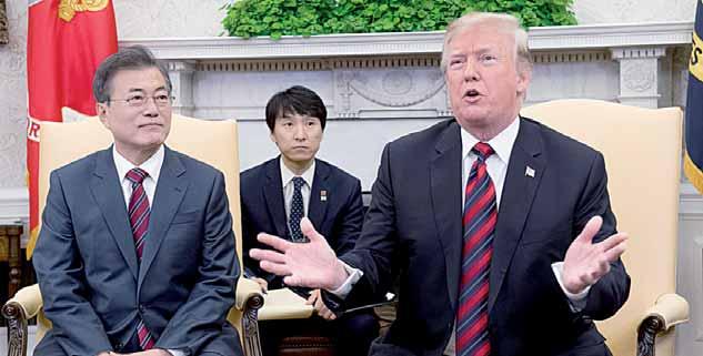 Hosting South Korean President Moon Jae-in at the White House, Trump did little to quell speculation about the wavering prospects of a historic first summit between US and North Korean leaders.