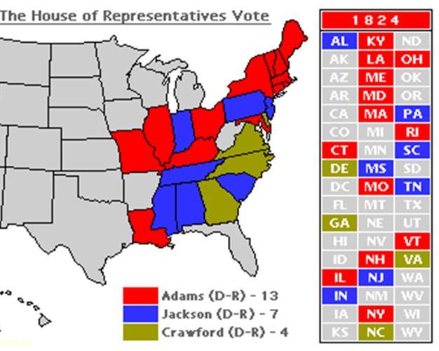 supported Adams allowing Adams to beat Jackson Adams named Clay as Secretary of State Many believed it was Clay s reward for supporting Adams Secretary of State