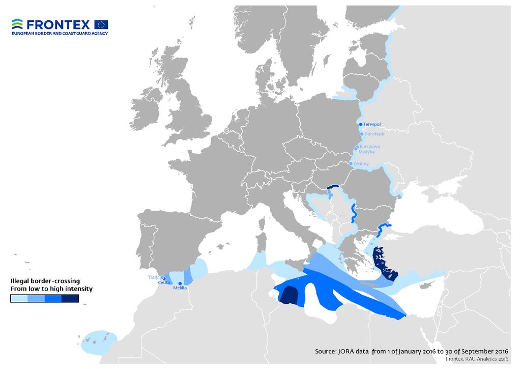 Frontex Coordinating Flexible Operational Responses To address exceptional migratory flows Joint Operations To support EU MS migration management EU Agenda Migration-Hotspot approach To enhance fight