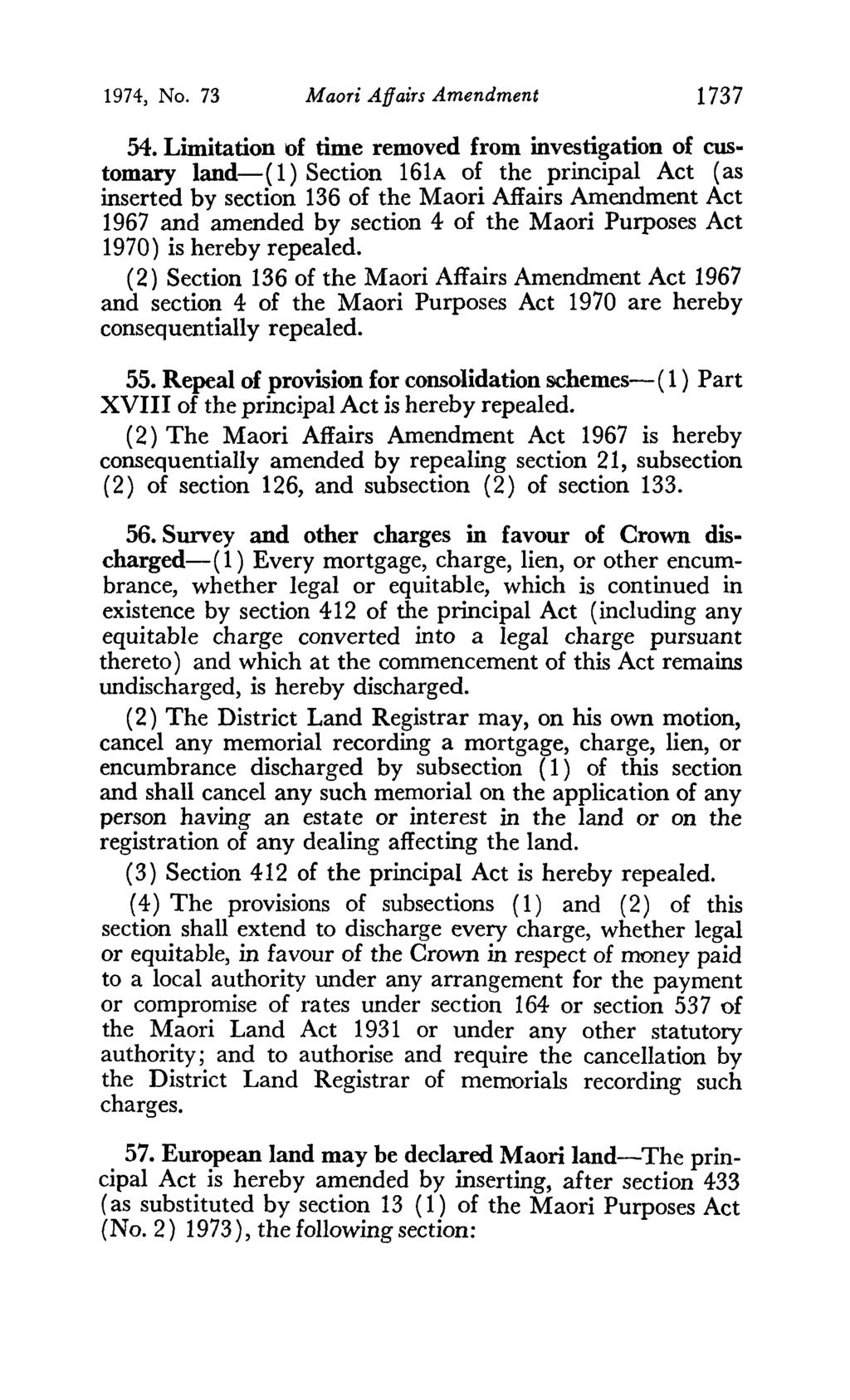 1974, No. 73 Maori Affairs Amendment 1737 54.
